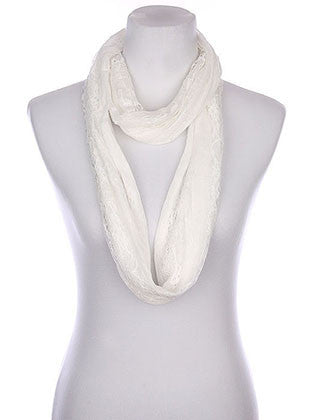 SCARF   LACE  KYF8037WHT - Scarvesnthangs
 - 1