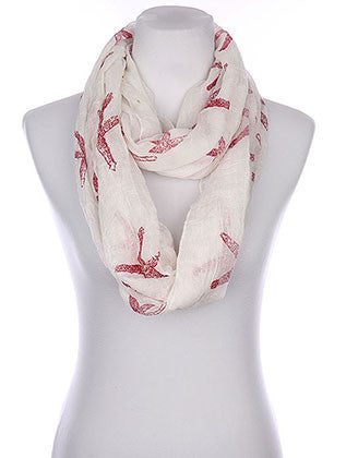 SCARF   STARFISH PRINT  KYF8039RED