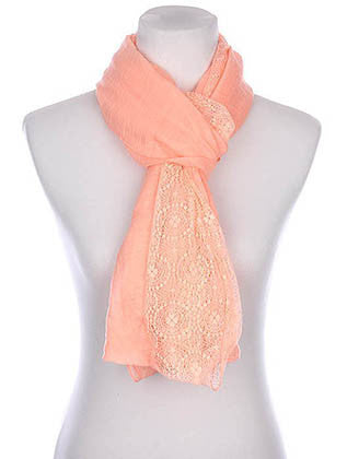 SCARF   LACE EDGE  KYF8041PNK - Scarvesnthangs
 - 3