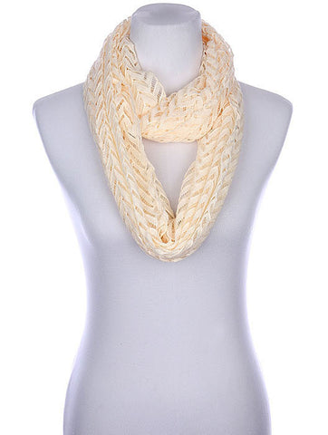 SCARF   CHEVRON PATTERN CROCHET  KYF80421CRM - Scarvesnthangs
 - 2