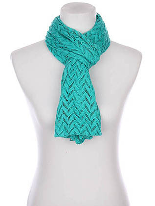 SCARF   CHEVRON PATTERN CROCHET  KYF80421TUQ - Scarvesnthangs
 - 3
