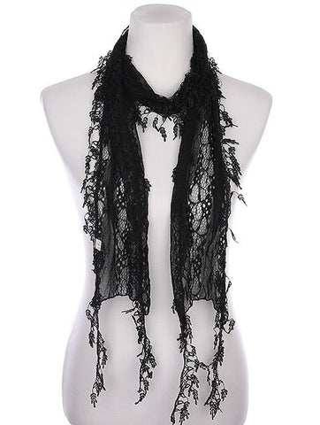 SCARF   LACE  KYF80431BLK - Scarvesnthangs
 - 2