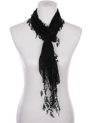 SCARF   LACE  KYF80431BLK - Scarvesnthangs
 - 3