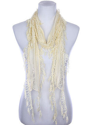 SCARF   LACE  KYF80431CRM - Scarvesnthangs
 - 1