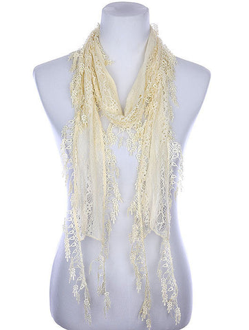 SCARF   LACE  KYF80431CRM - Scarvesnthangs
 - 2