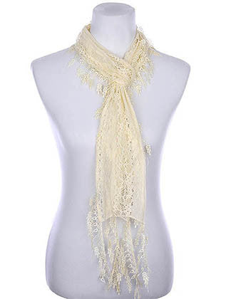 SCARF   LACE  KYF80431CRM - Scarvesnthangs
 - 3