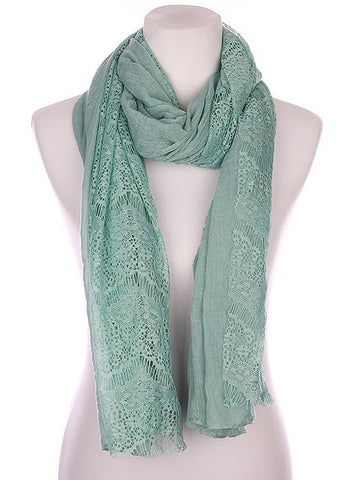 SCARF   LACE EDGE  KYF80481MIN - Scarvesnthangs
 - 2
