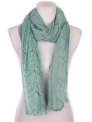 SCARF   LACE EDGE  KYF80481MIN - Scarvesnthangs
 - 1