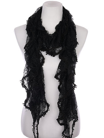 SCARF   LACE  KYF80501BLK - Scarvesnthangs
 - 2