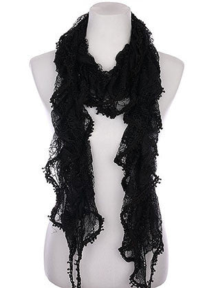 SCARF   LACE  KYF80501BLK