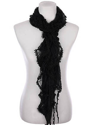SCARF   LACE  KYF80501BLK - Scarvesnthangs
 - 3