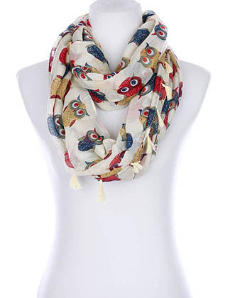SCARF   OWL PRINT  KYF99002ETIVY