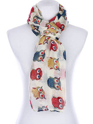 SCARF   OWL PRINT  KYF99002IVY - Scarvesnthangs
 - 3