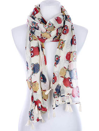 SCARF   OWL PRINT  KYF99002TIVY