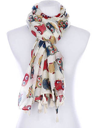 SCARF   OWL PRINT  KYF99002TIVY - Scarvesnthangs
 - 3