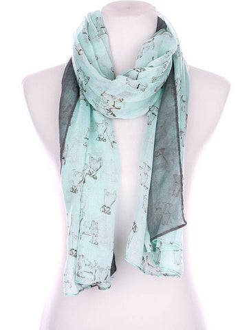SCARF   PUPPY PRINT  KYF99003AQA - Scarvesnthangs
 - 2