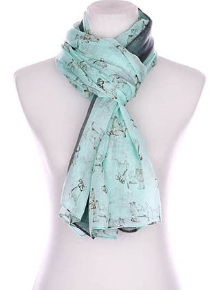 SCARF   PUPPY PRINT  KYF99003AQA - Scarvesnthangs
 - 3