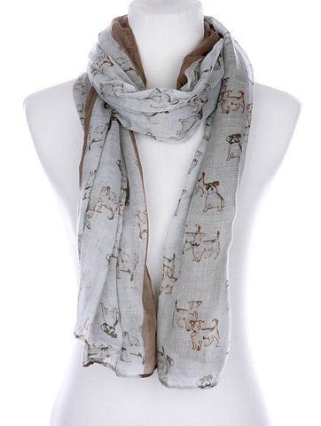 SCARF   PUPPY PRINT  KYF99003BLU - Scarvesnthangs
 - 2