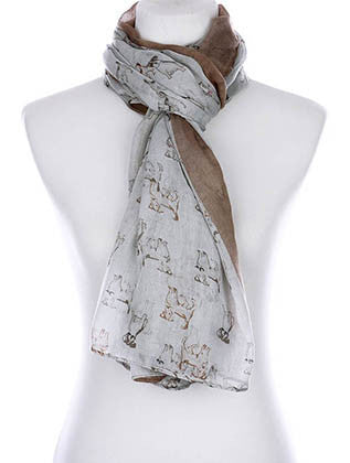 SCARF   PUPPY PRINT  KYF99003BLU - Scarvesnthangs
 - 3