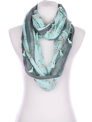 SCARF   PUPPY PRINT  KYF99003ETAQA - Scarvesnthangs
 - 1