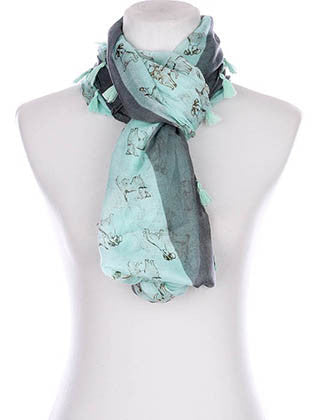 SCARF   PUPPY PRINT  KYF99003ETAQA - Scarvesnthangs
 - 3