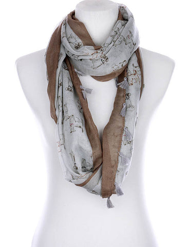 SCARF   PUPPY PRINT  KYF99003ETBLU - Scarvesnthangs
 - 2