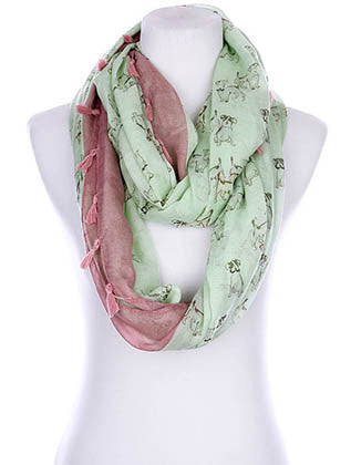 SCARF   PUPPY PRINT  KYF99003ETMIN