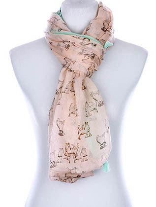 SCARF   PUPPY PRINT  KYF99003ETPNK - Scarvesnthangs
 - 3