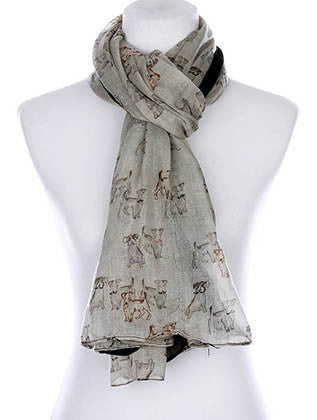 SCARF   PUPPY PRINT  KYF99003GRY - Scarvesnthangs
 - 3
