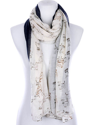 SCARF   PUPPY PRINT  KYF99003IVY - Scarvesnthangs
 - 2