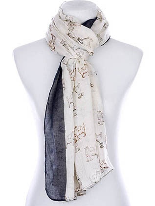 SCARF   PUPPY PRINT  KYF99003IVY - Scarvesnthangs
 - 3