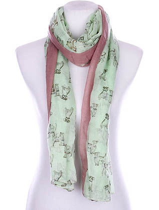 SCARF   PUPPY PRINT  KYF99003MIN