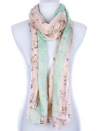 SCARF   PUPPY PRINT  KYF99003PNK - Scarvesnthangs
 - 1