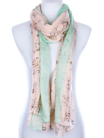 SCARF   PUPPY PRINT  KYF99003PNK - Scarvesnthangs
 - 2