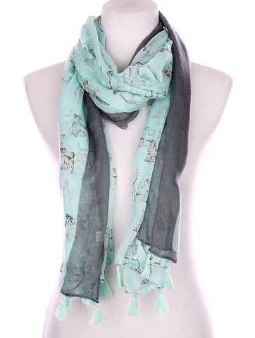 SCARF   PUPPY PRINT  KYF99003TAQA - Scarvesnthangs
 - 2
