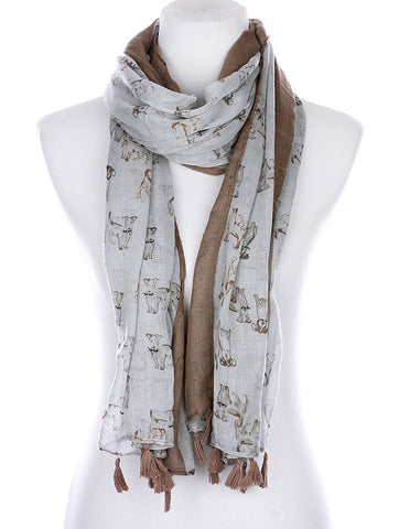 SCARF   PUPPY PRINT  KYF99003TBLU - Scarvesnthangs
 - 2