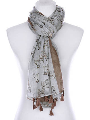 SCARF   PUPPY PRINT  KYF99003TBLU - Scarvesnthangs
 - 3