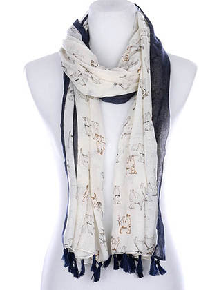 SCARF   PUPPY PRINT  KYF99003TIVY