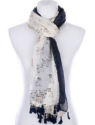 SCARF   PUPPY PRINT  KYF99003TIVY - Scarvesnthangs
 - 3