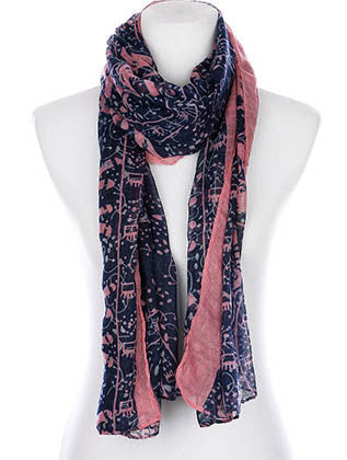 SCARF   ELEPHANT PRINT  KYF99004NVY