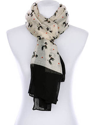 SCARF   POODLE PRINT  KYF99005BLK - Scarvesnthangs
 - 3