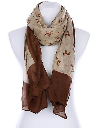 SCARF   POODLE PRINT  KYF99005BRO