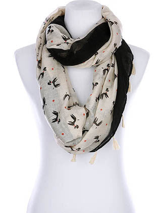 SCARF   POODLE PRINT  KYF99005ETBLK - Scarvesnthangs
 - 1