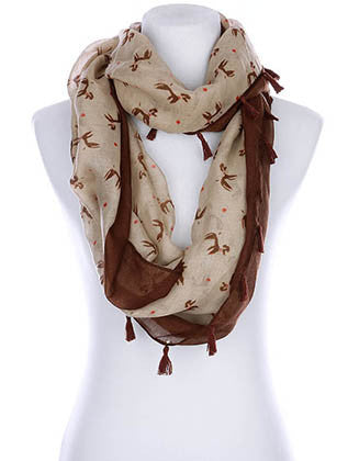 SCARF   POODLE PRINT  KYF99005ETBRO