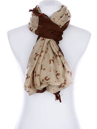 SCARF   POODLE PRINT  KYF99005ETBRO - Scarvesnthangs
 - 3