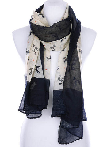 SCARF   POODLE PRINT  KYF99005NVY - Scarvesnthangs
 - 2