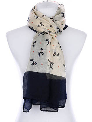 SCARF   POODLE PRINT  KYF99005NVY - Scarvesnthangs
 - 3