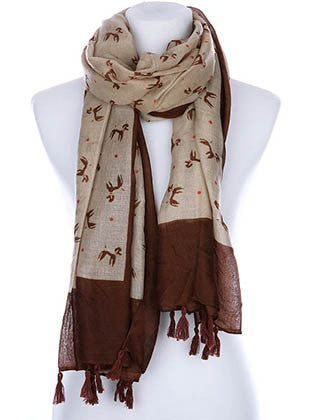 SCARF   POODLE PRINT  KYF99005TBRO