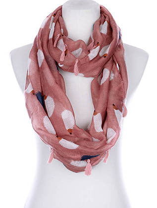 SCARF   HEDGEHOG PRINT  KYF99006ETBUR