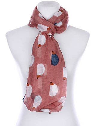 SCARF   HEDGEHOG PRINT  KYF99006ETBUR - Scarvesnthangs
 - 3